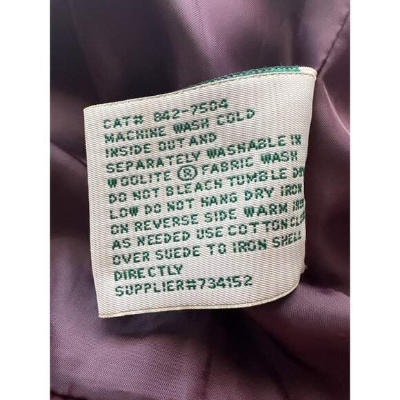St. John's Bay Purple Jacket Suede Blazer Washable Pockets 2 Button Lined Large - Picture 7 of 7